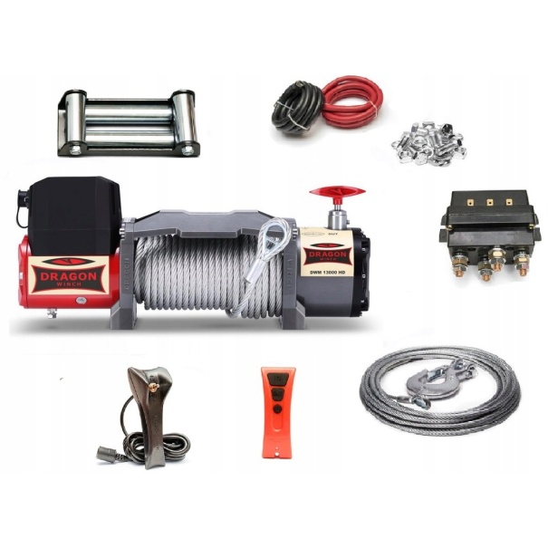 WYCIĄGARKA WCIĄGARKA DRAGON WINCH DWM 13000 HD LINA STALOWA