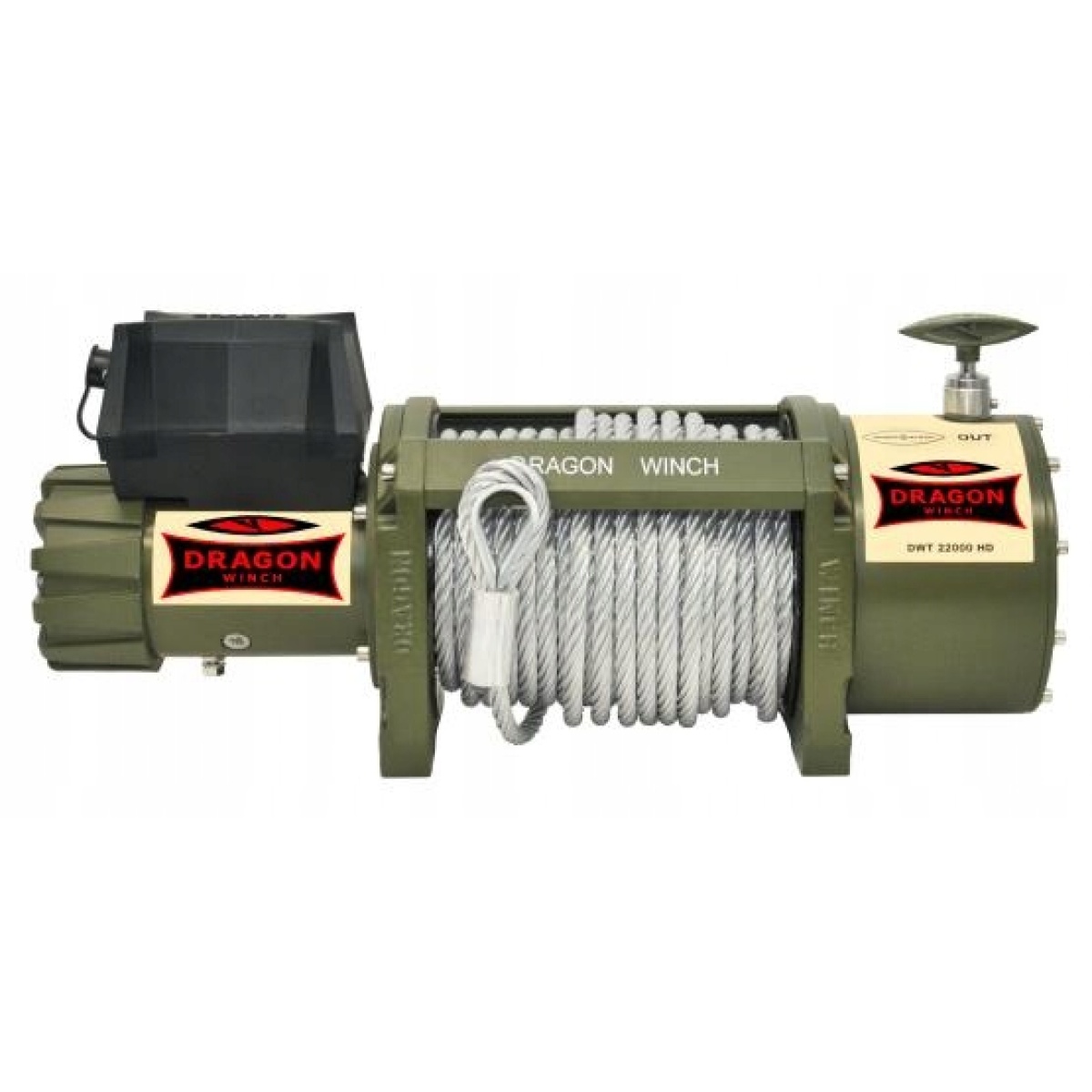 WYCIĄGARKA WCIĄGARKA DRAGON WINCH TRUCK Z LINĄ STALOWĄ DWT22000HD - obrazek 2