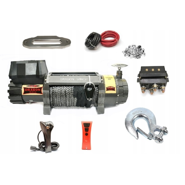 WYCIĄGARKA WCIĄGARKA ELEKTRYCZNA DRAGON WINCH HIGHLANDER 9000 LBS SYNTETYK