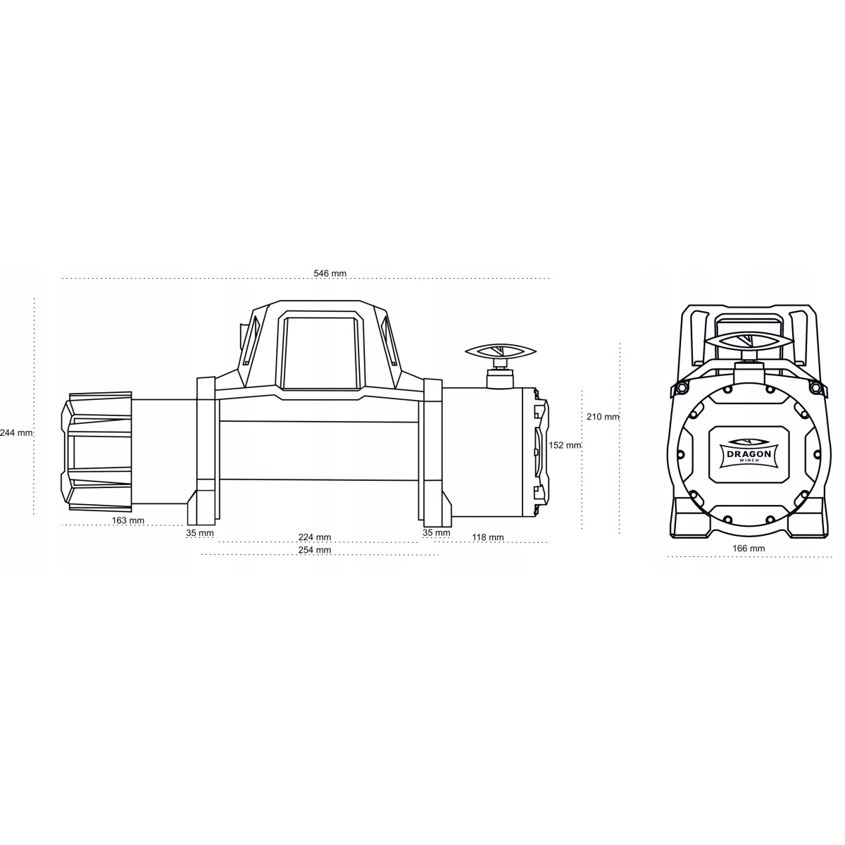 Wyciągarka DWM 13000 HD S 6T 12V DRAGON WINCH WCIĄGARKA 4X4 - obrazek 7