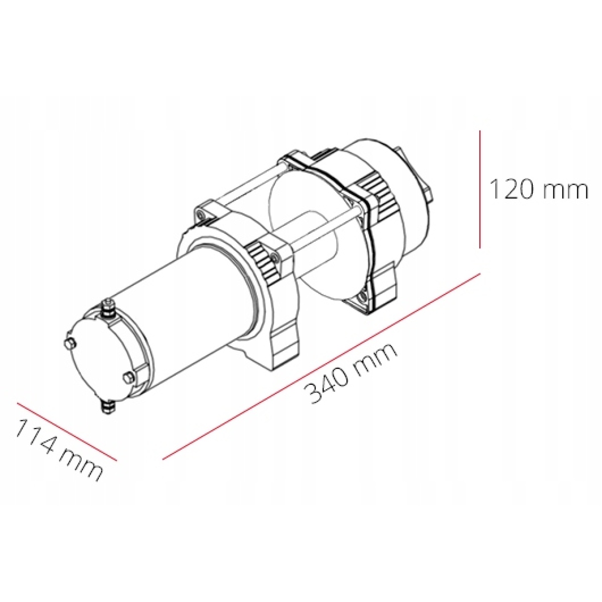 WYCIĄGARKA WCIĄGARKA DRAGON WINCH DWH 4500 HD LBS Z LINĄ STALOWĄ 4X4 - obrazek 4
