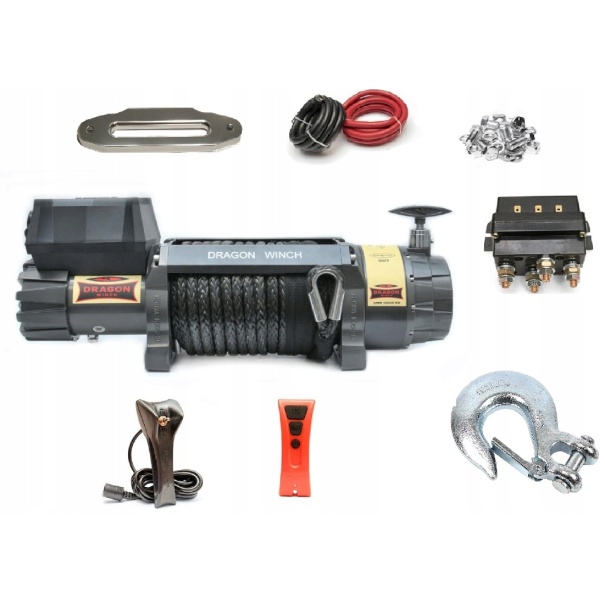 WYCIĄGARKA ELEKTRYCZNA DRAGON WINCH HIGHLANDER LINA SYNTETYCZNA 15000LB