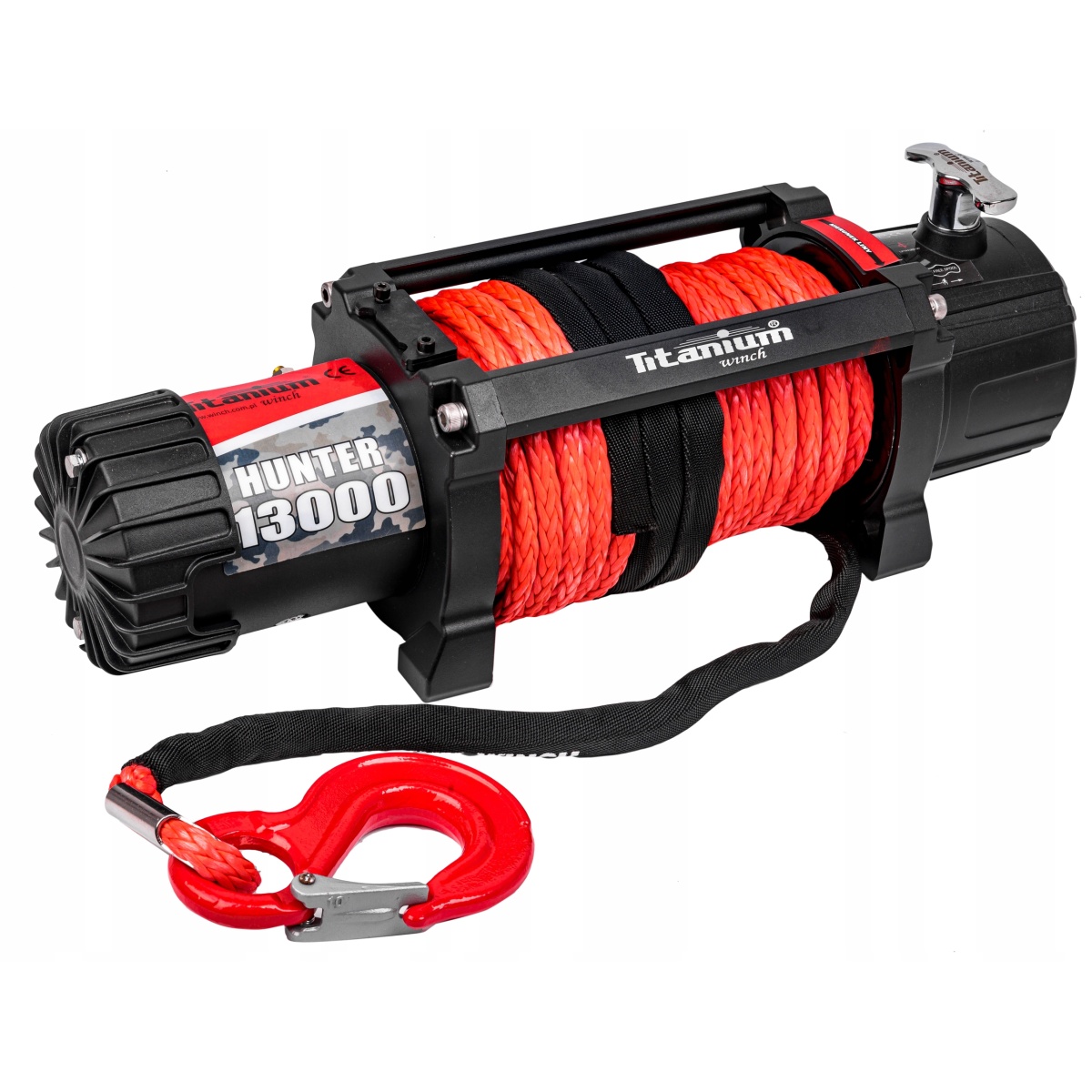 WYCIĄGARKA WCIĄGARKA TITANIUM HUNTER 13000 LBS 12V LINA SYNTETYCZNA W10S - obrazek 3