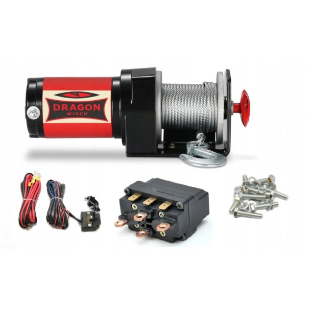 WYCIĄGARKA DRAGON WINCH DWM 2000 ST LINA STALOWA QUAD PŁUG ATV 4X4