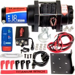 WYCIĄGARKA WCIĄGARKA 3500LB ATV UTV 12V 1360kg LINA SYNTETYCZNA ŚLIZG
