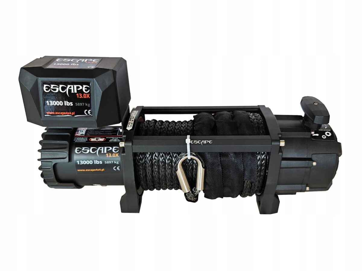 WYCIĄGARKA ESCAPE 13.0x ver.2 13000 LBS 6 TON LINA SYNTETYCZNA CZERWONA 24V - obrazek 3