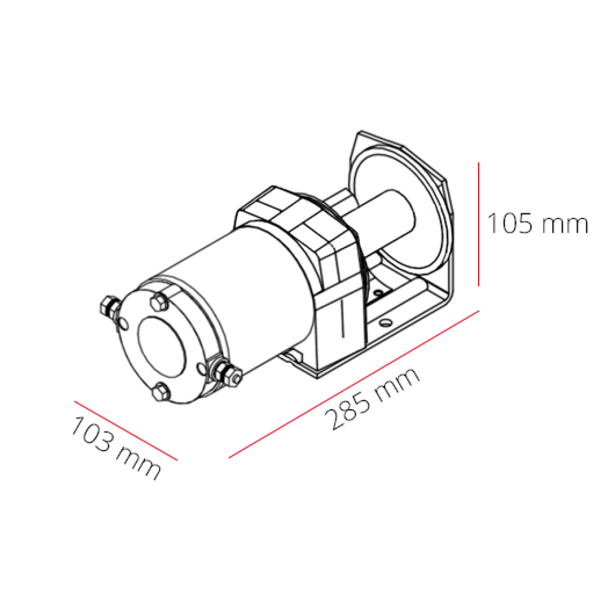 WYCIĄGARKA DRAGON WINCH DWM 2000 ST LINA STALOWA QUAD PŁUG ATV 4X4 - obrazek 7