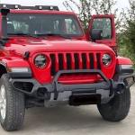 Zderzak Stalowy Jeep Wrangler JL/JT Z Bullbarem I Płyta Pod Wyciągarkę